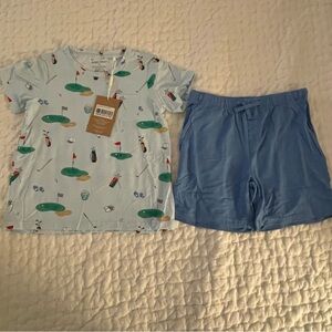 NWT Angel Dear Bamboo Golf Print T-Shirt and Shorts Size 4T